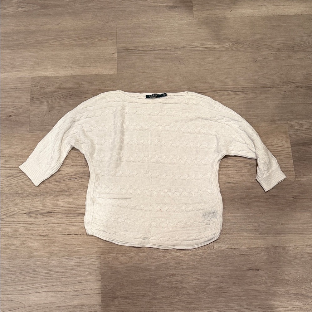 Lauren Ralph Lauren Cream Cable Knit Sweater
